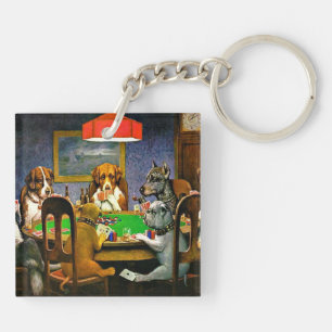 Ein Freund in der Not, Hunde spielen Poker, Schlüsselanhänger