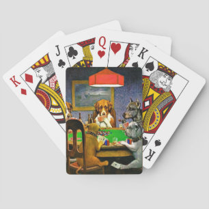 Ein Freund in der Not, Hunde spielen Poker, Spielkarten