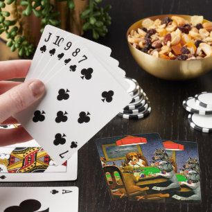 Ein Freund in der Not, Hunde spielen Poker, Spielkarten
