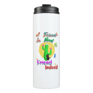 Ein Freund in der Not ist ein wahrer Freund Thermosbecher