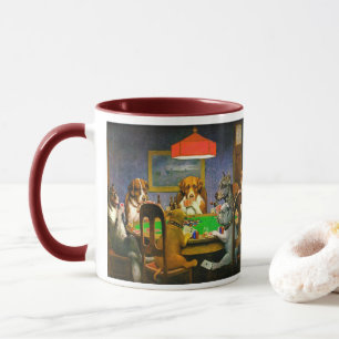 Ein Freund in Not Hunde Poker Funny spielen Tasse