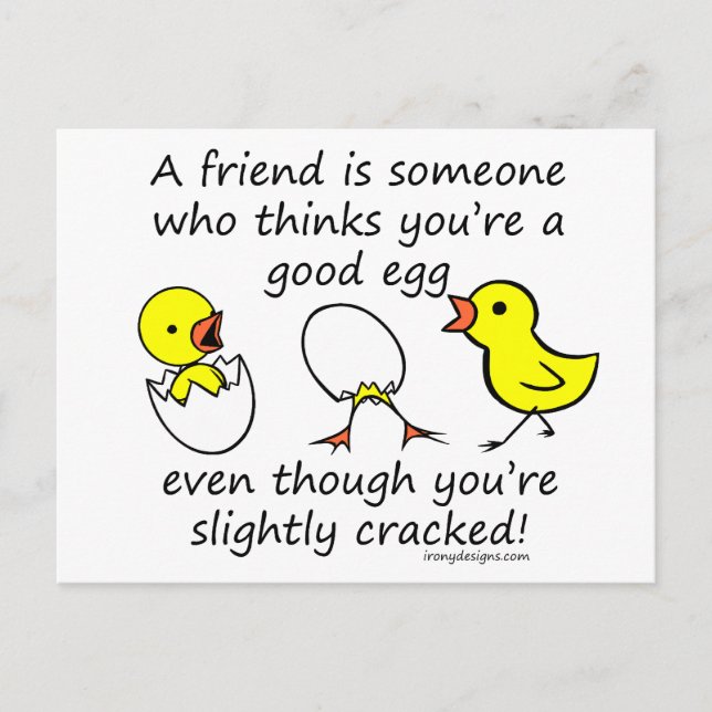 Ein Freund ist jemand Postkarte (Vorderseite)