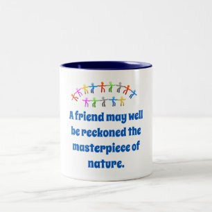 Ein Freund kann gut geschätzt werden - Freundschaf Zweifarbige Tasse