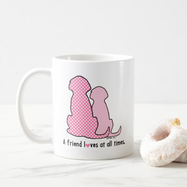 Ein Freund Lieben immer und immer über die Tasse (Mit Donut)