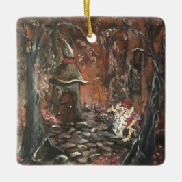 Ein Freund tief im Wald Keramikornament