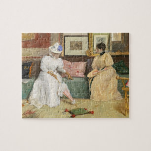 Ein freundlicher Anruf, 1895 (Öl auf Leinwand)