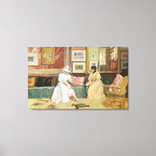 Ein freundlicher Anruf, 1895 (Öl auf Leinwand) Leinwanddruck