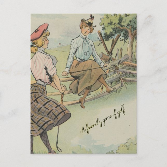 Ein freundliches Spiel des Golfs Postkarte (Vorderseite)