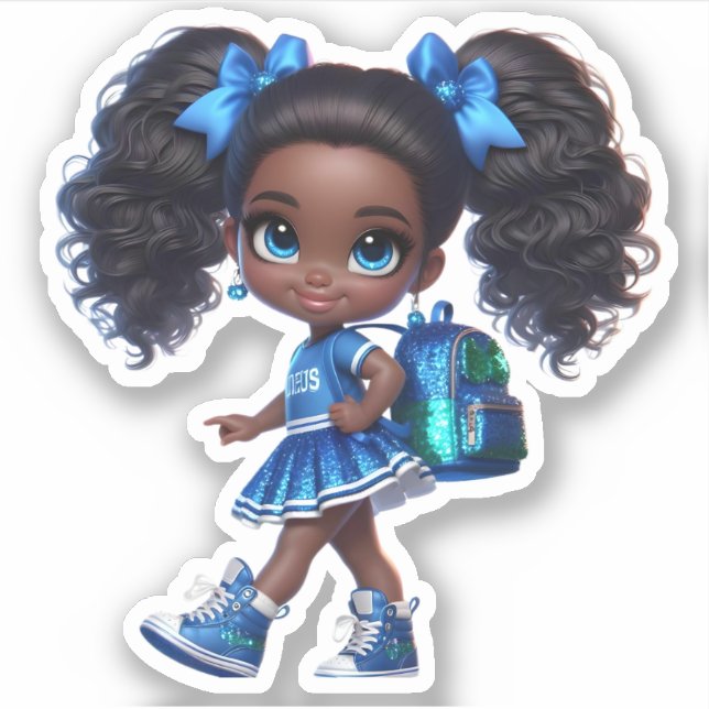 Ein freundliches Teammitglied - Blau Aufkleber (Vorderseite)