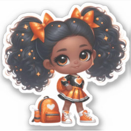 Ein freundliches Teammitglied - Orange Aufkleber