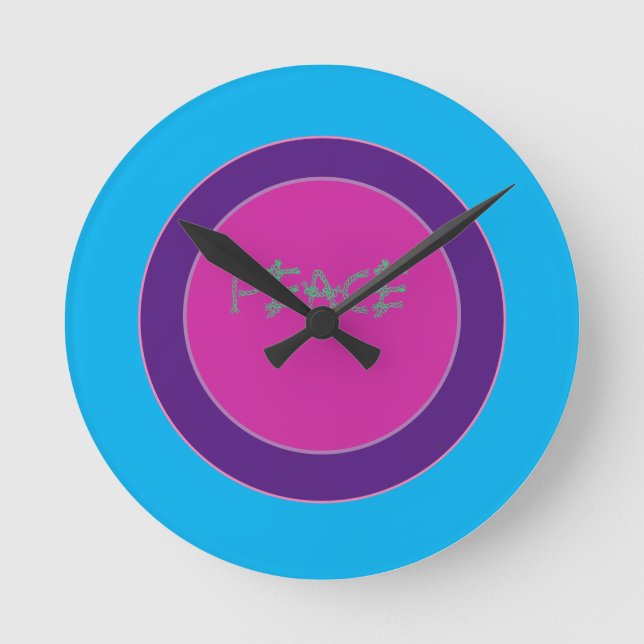 Ein Friedenssymbol Runde Wanduhr (Vorderseite)