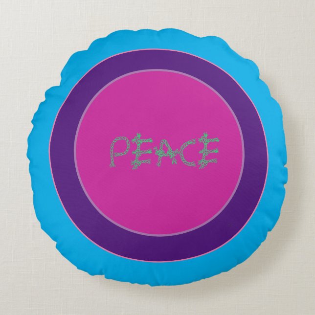 Ein Friedenssymbol Rundes Kissen (Vorderseite)
