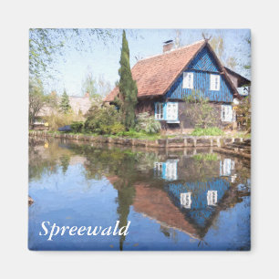 Ein friedlicher Kanal in Spreewald Magnet