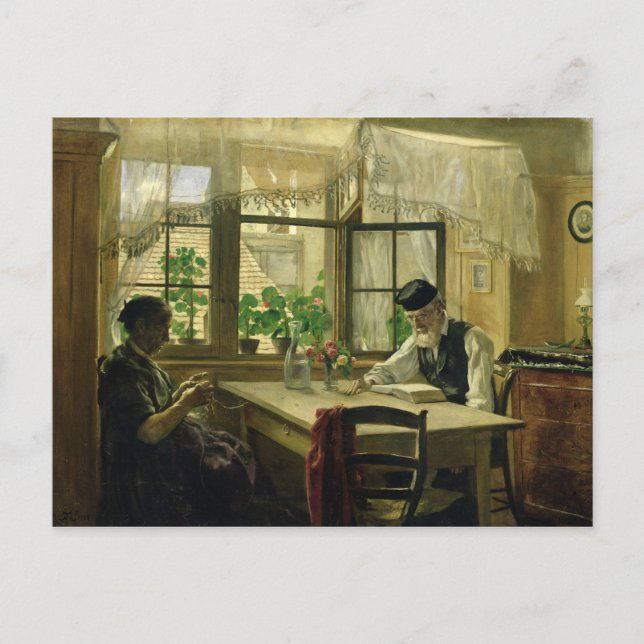 Ein Friedlicher Sonntag, 1876 Postkarte (Vorderseite)