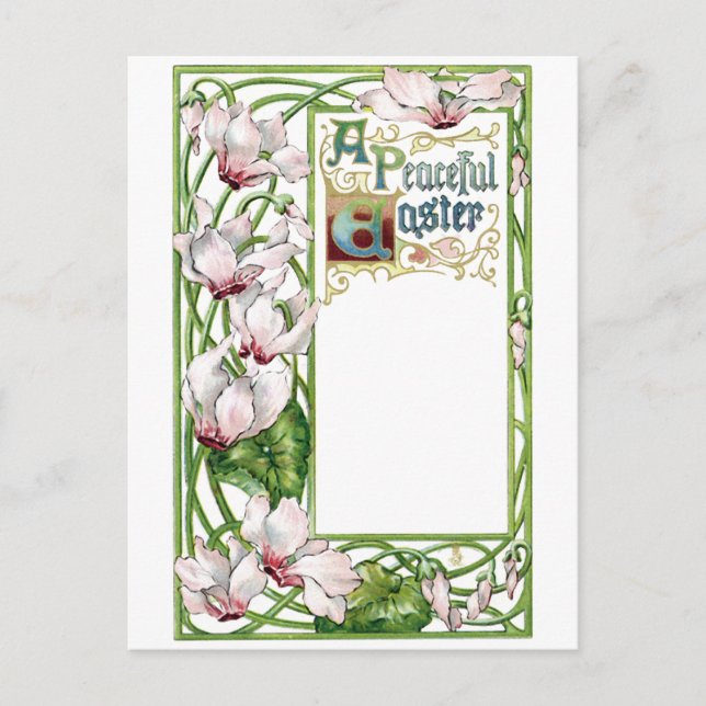 Ein friedliches Ostern Feiertagspostkarte (Vorderseite)