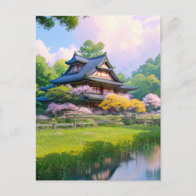 Ein Friedliches Retreat im Herzen der Natur Postkarte (Vorderseite)