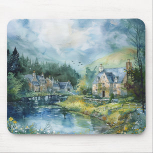 Ein friedliches schottisches Dorf Mousepad