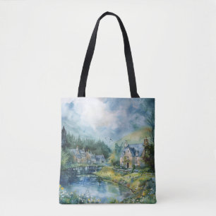 Ein friedliches schottisches Dorf Tasche
