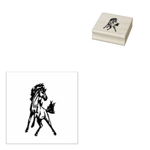 Ein Frisky hüpfendes Pferd im Wilden Raum Gummistempel