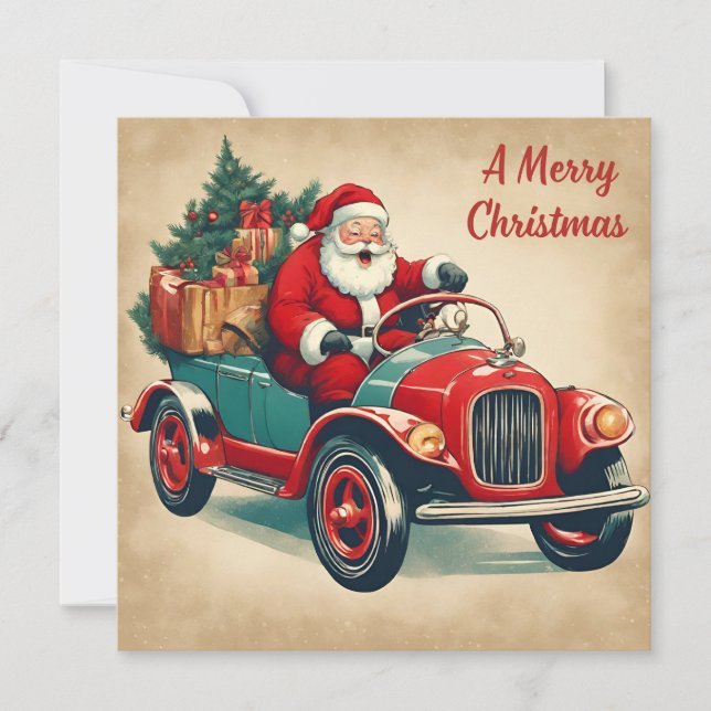 Ein froher Weihnachten Vintager Weihnachtsmann in  (Vorderseite)