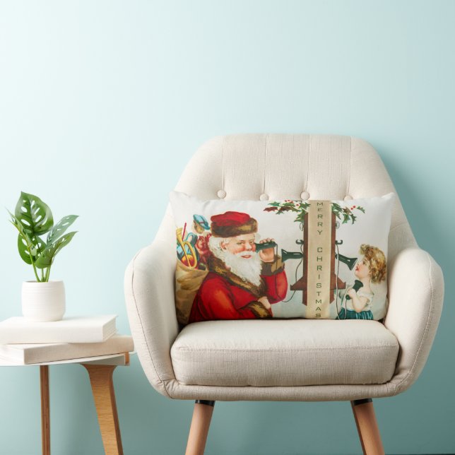 Ein froher Weihnachtsmann von Ellen Clapsaddle Lendenkissen (Stuhl )