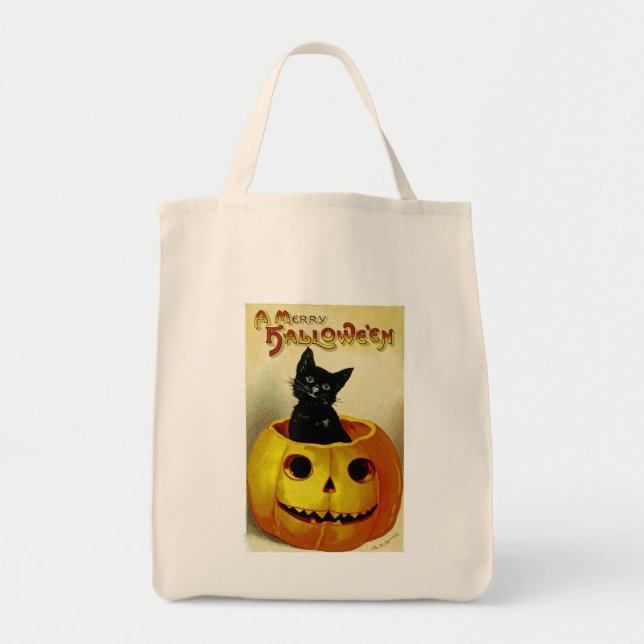 Ein frohes Halloween Kitten Tragetasche (Vorne)