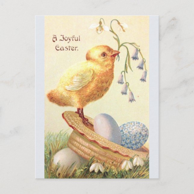 Ein frohes Ostern ... Vintage Osterkarte Postkarte (Vorderseite)