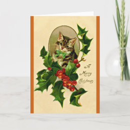 Ein frohes Weihnachten Holly Kitty Restauriert Vin