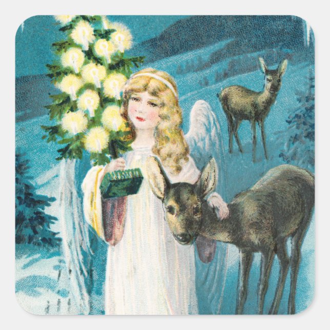 Ein frohes Weihnachtsfest Quadratischer Aufkleber (Vorderseite)