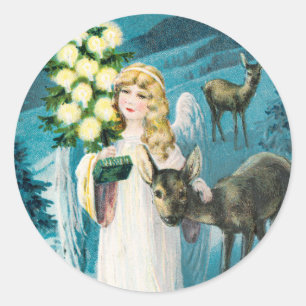 Ein frohes Weihnachtsfest Runder Aufkleber