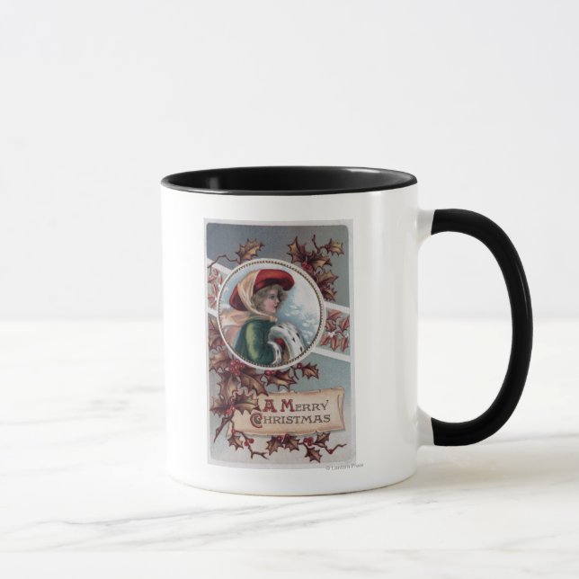 Ein frohes Weihnachtskid im Winterkleid Tasse (Rechts)