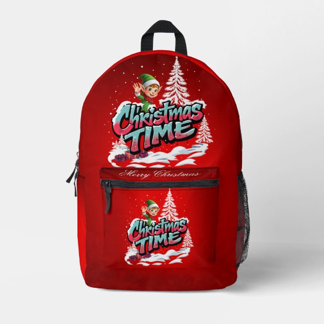 Ein fröhlicher Cartoon Bedruckter Rucksack (Vorderseite)