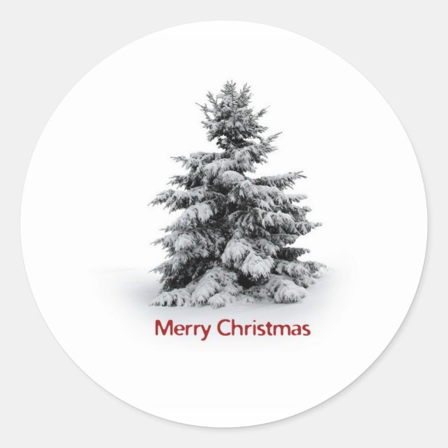 Ein fröhlicher kleiner Weihnachtsaufkleber Runder Aufkleber (Vorderseite)