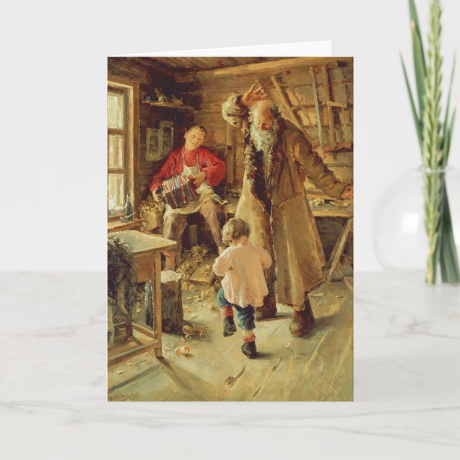 Ein fröhlicher Moment, 1897 Feiertagskarte (Vorderseite)