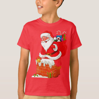 Ein fröhlicher und kinderfreundlicher Weihnachtsma T-Shirt