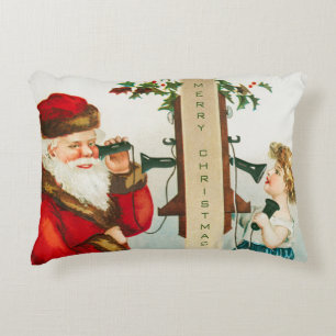 Ein fröhlicher Weihnachtsmann von Ellen Clapsaddle Dekokissen