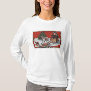 Ein fröhliches ChristmasKid in einem T-Shirt