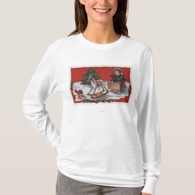 Ein fröhliches ChristmasKid in einem T-Shirt (Vorderseite)