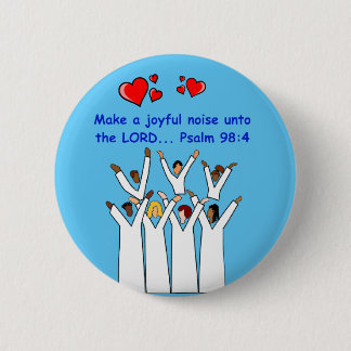 Ein fröhliches Geräusch für den Christlichen Knopf Button