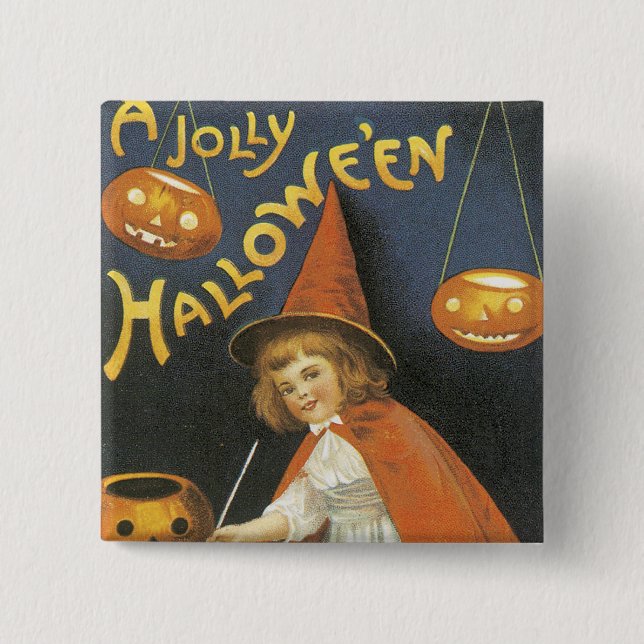 Ein fröhliches Halloween Button (Vorderseite)