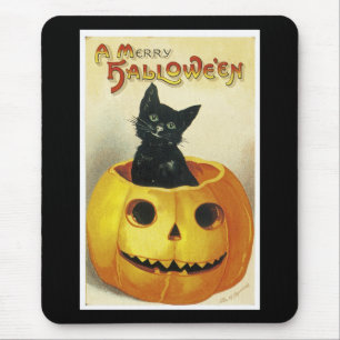 Ein fröhliches Halloween-Kätzchen Mousepad