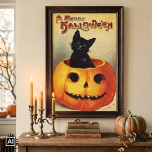Ein fröhliches Halloween von Ellen Clapsaddle, Vin Poster
