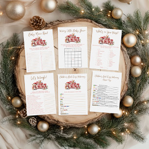 Ein fröhliches kleines Babyshower-Babyshower-Spiel Poster