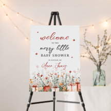 Ein fröhliches kleines Babyshower-Weihnachts-Willk