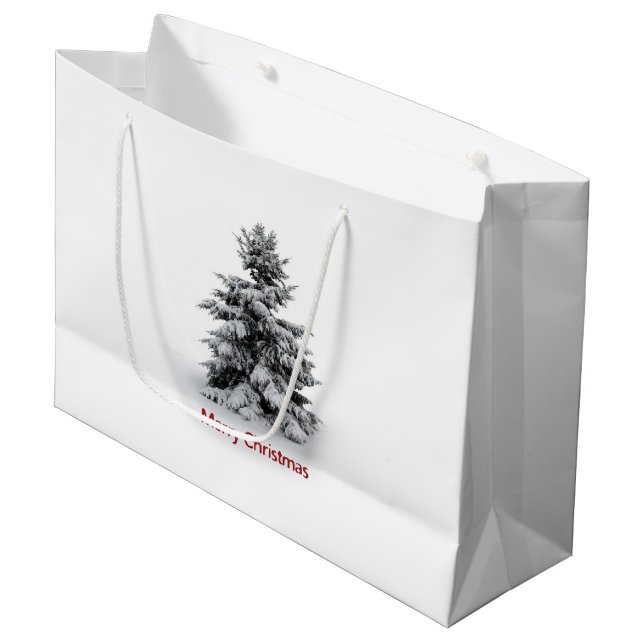 Ein fröhliches kleines Weihnachten Große Geschenktüte (Vorderseite Schrägansicht)