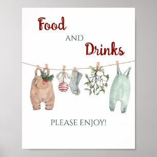 Ein fröhliches kleines Weihnachten Kleidung Essen  Poster