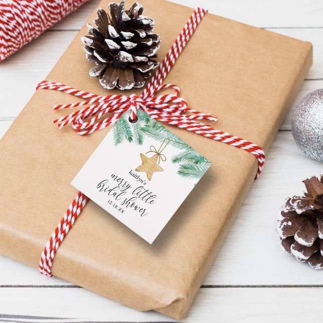 Ein fröhliches kleines Weihnachtsfest-Brautparty Geschenkanhänger (Von Creator hochgeladen)