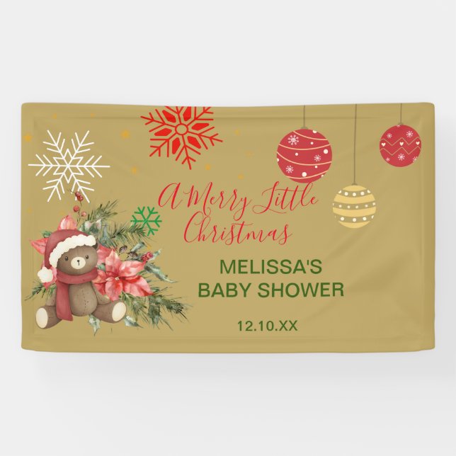 Ein fröhliches kleines Weihnachtsgeschenk mit Baby Banner (Horizontal)