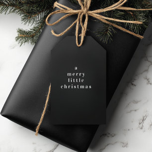 "Ein fröhliches kleines Weihnachtsschwarz und Weiß Geschenkanhänger