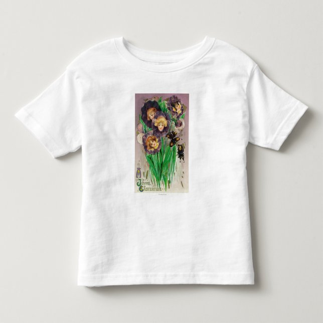 Ein fröhliches Ostergewölbe mit Frauenköpfen Kleinkind T-shirt (Vorderseite)